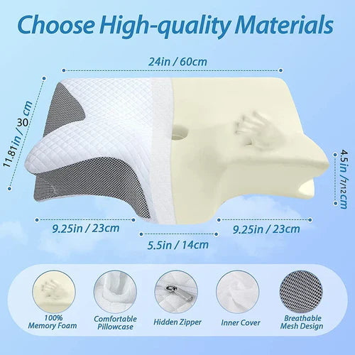 End Neck Pain with the 2-in-1 Memory Foam Cervical Pillow - Orthopedic Support, Effective Pain Relief