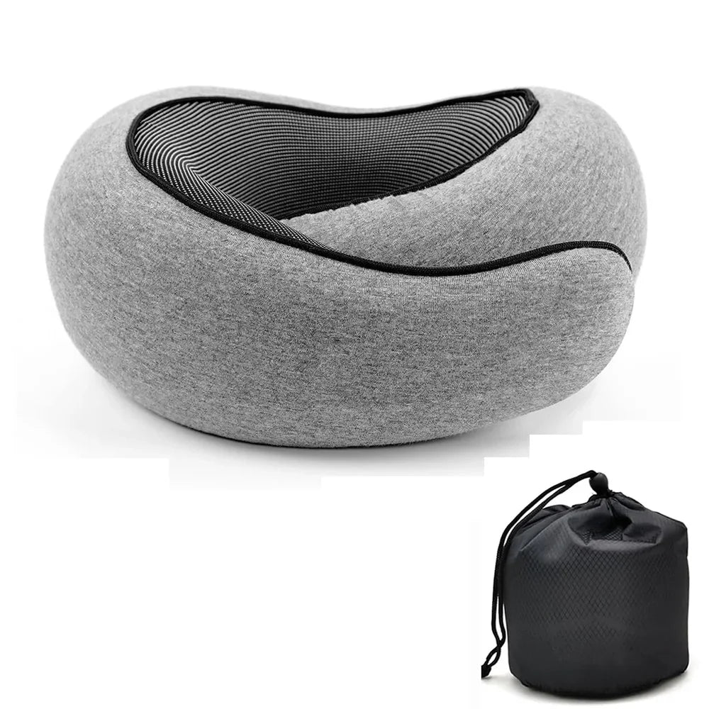 Snail-Shaped Memory Foam Travel Neck Pillow: Ultimate Neck Support for Every Journey