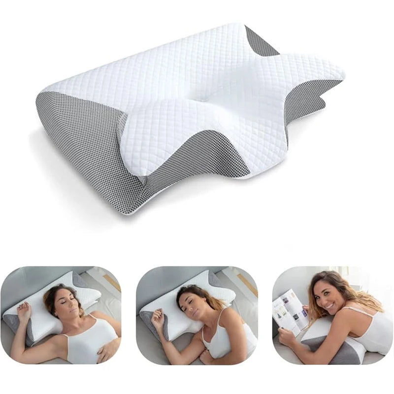Memory Foam Cervical Pillow for Neck Pain Relief: Ergonomic Orthopedic Contour Support – Sleep Deeper Now