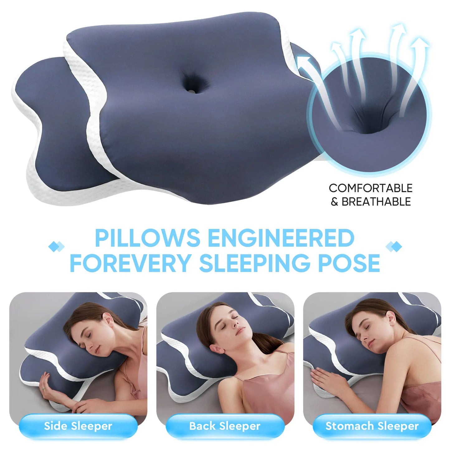 Memory Foam Pillow: Neck Pain Relief & Orthopedic Support for All Sleepers