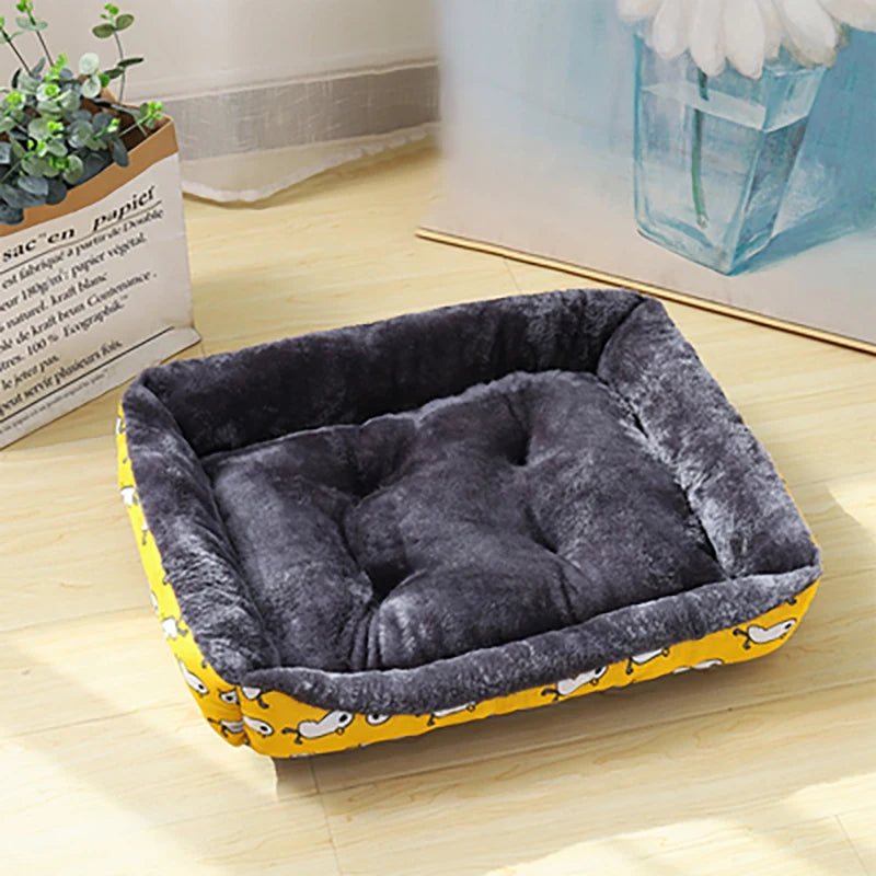 Soft Plush Pet Dog Bed Sofa Washable Warm Cat House Mat Basket for Small Large D