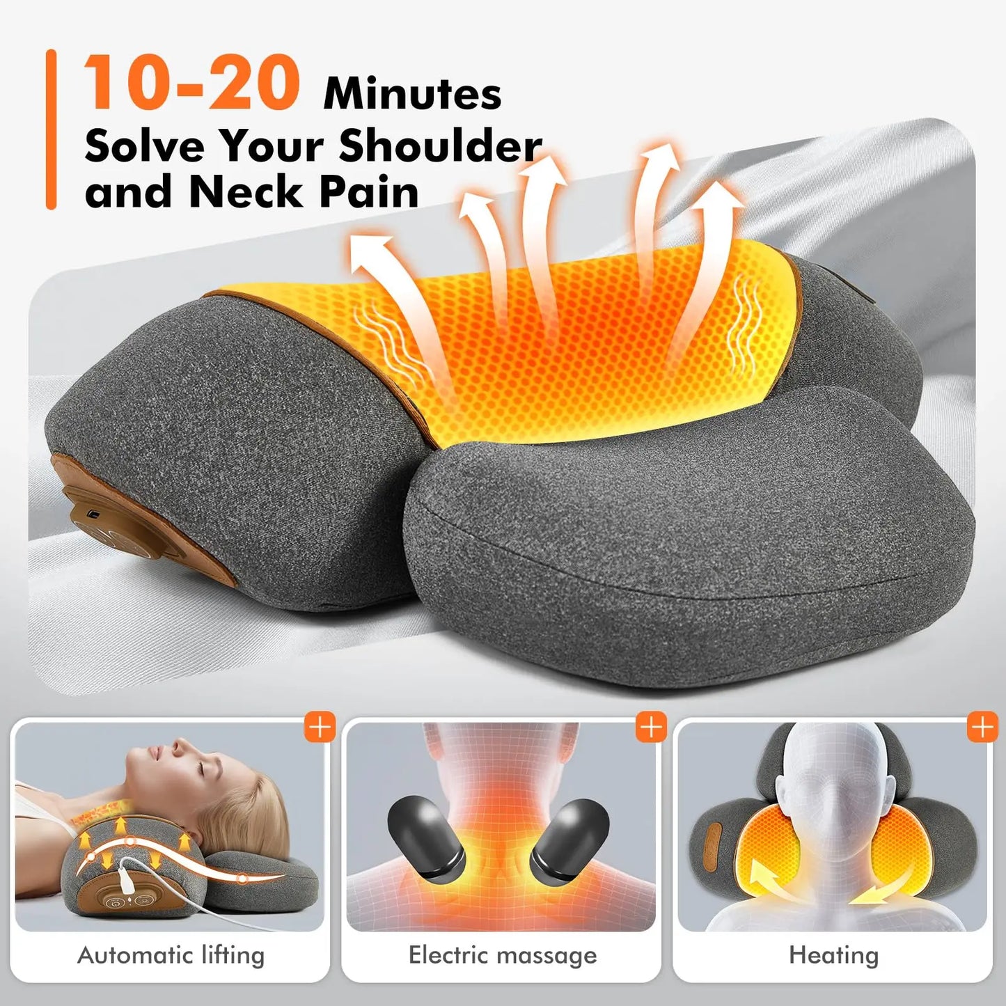 Unlock Your Best Self: Experience Unrivaled Comfort & Confidence with Our 3-in-1 Neck Massager Pillow
