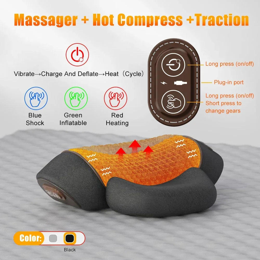 Unlock Your Best Self: Experience Unrivaled Comfort & Confidence with Our 3-in-1 Neck Massager Pillow