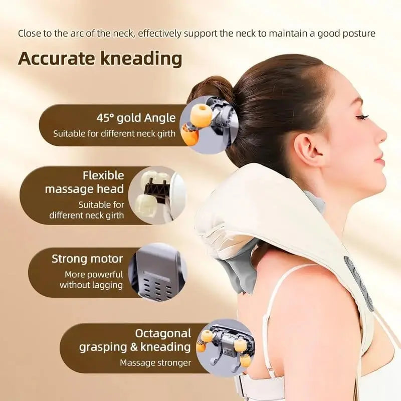 The "Unwind" Revolution: Wireless 4D Shiatsu Massager – Your Personal Therapist for Neck, Shoulder, and Trapezius Relief