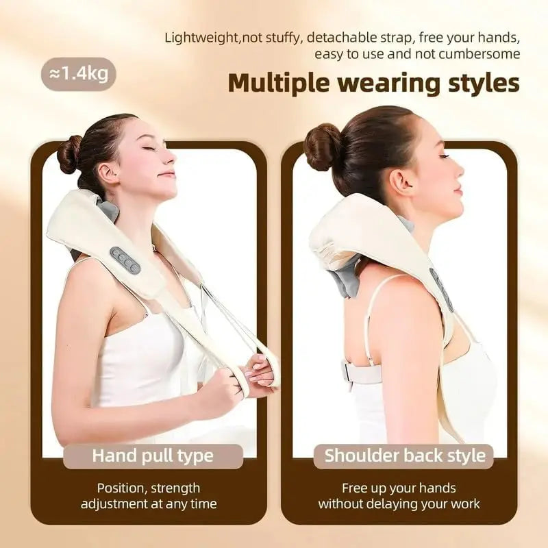 The "Unwind" Revolution: Wireless 4D Shiatsu Massager – Your Personal Therapist for Neck, Shoulder, and Trapezius Relief