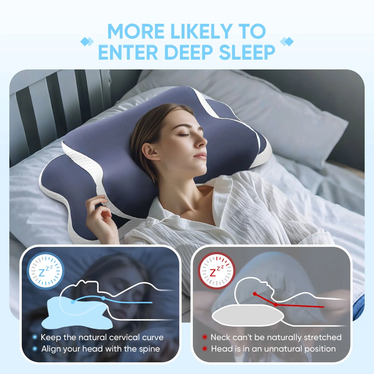Memory Foam Pillow: Neck Pain Relief & Orthopedic Support for All Sleepers