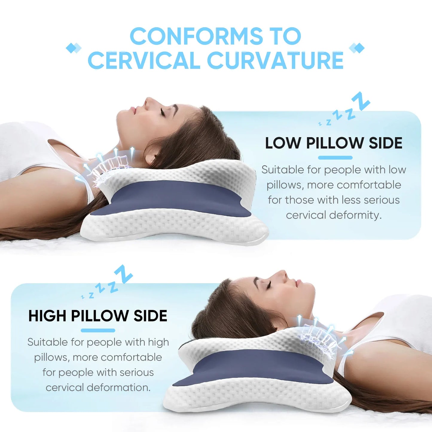 Memory Foam Pillow: Neck Pain Relief & Orthopedic Support for All Sleepers