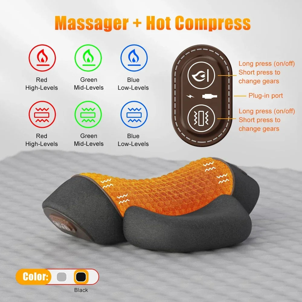 Unlock Your Best Self: Experience Unrivaled Comfort & Confidence with Our 3-in-1 Neck Massager Pillow