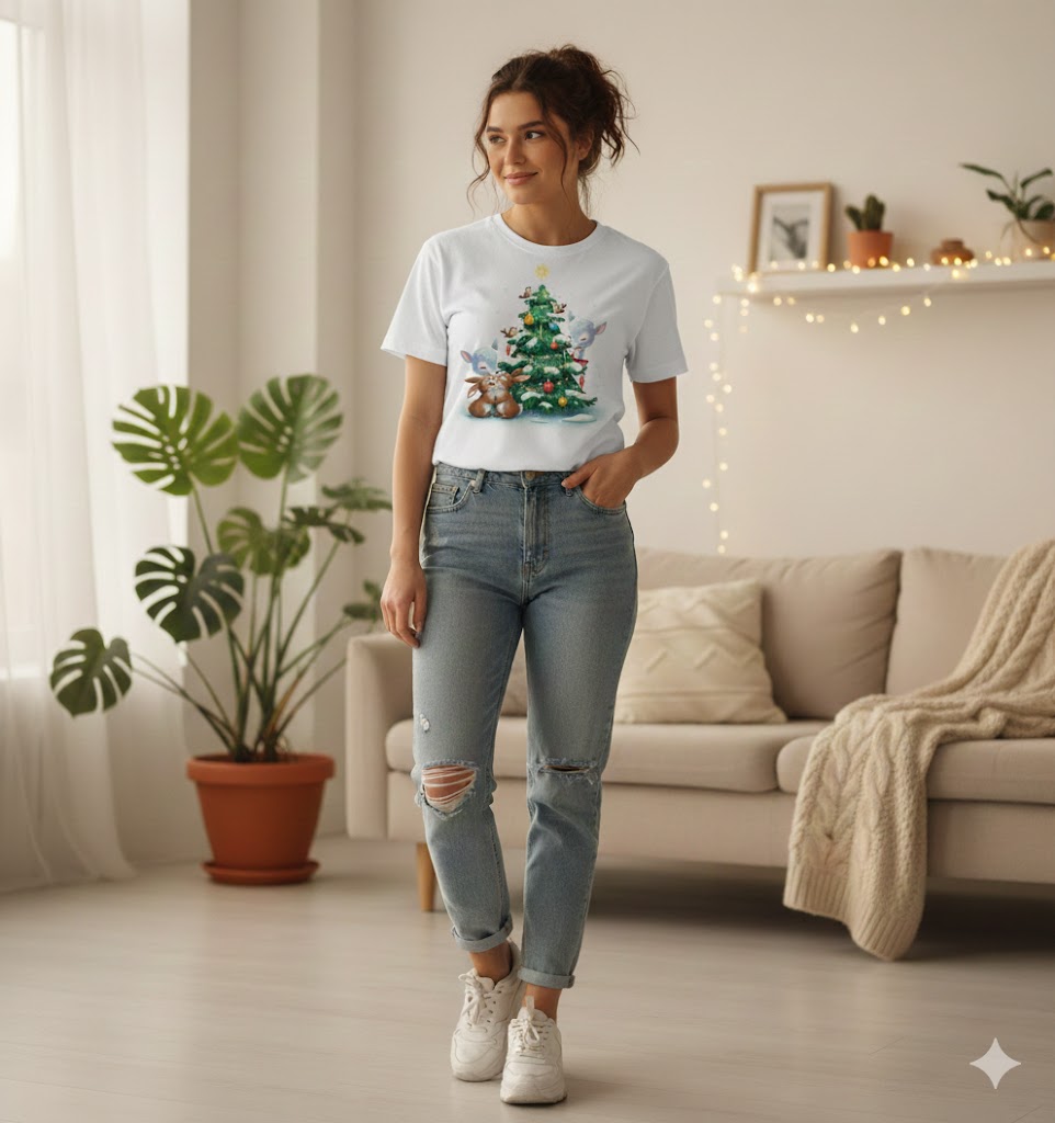 Urban Forest Rebels: 3D Graffiti Winter Wildlife Premium T-Shirt Unisex t-shirt